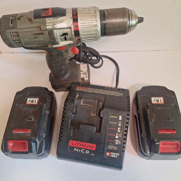 Porter Cable Other - Porter Cable 18V Cordless Drill Driver with 2 Batteries and Charger Set
